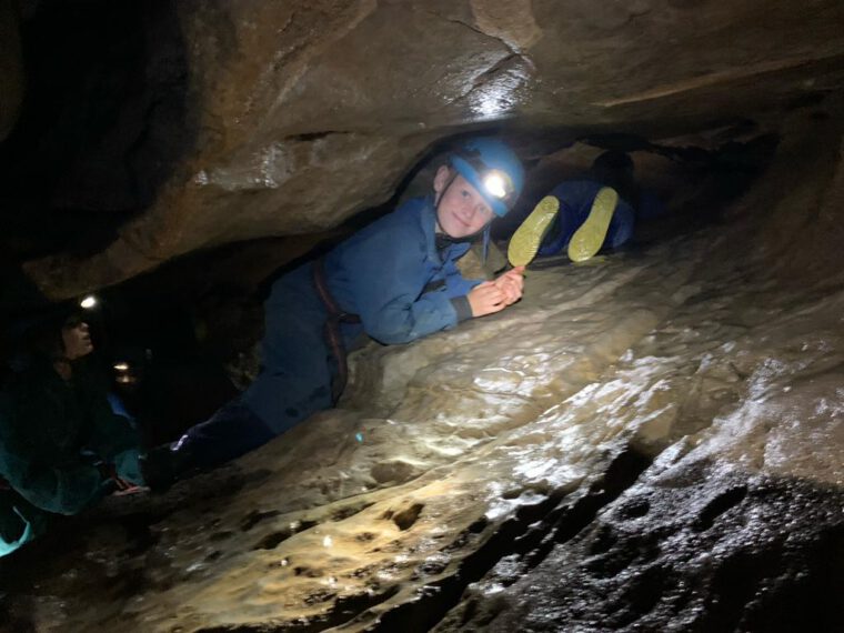 Fun caving in the Peak District!