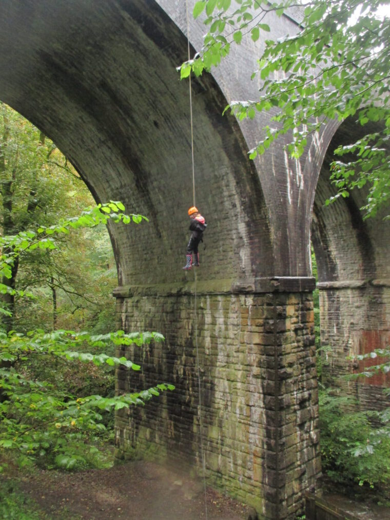 Fun Abseiling off the bridge!