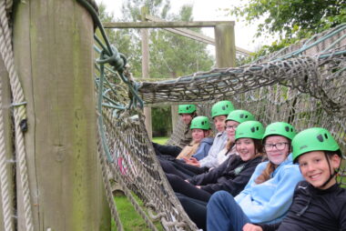 Fun meeting and making new friends on the adventure course!